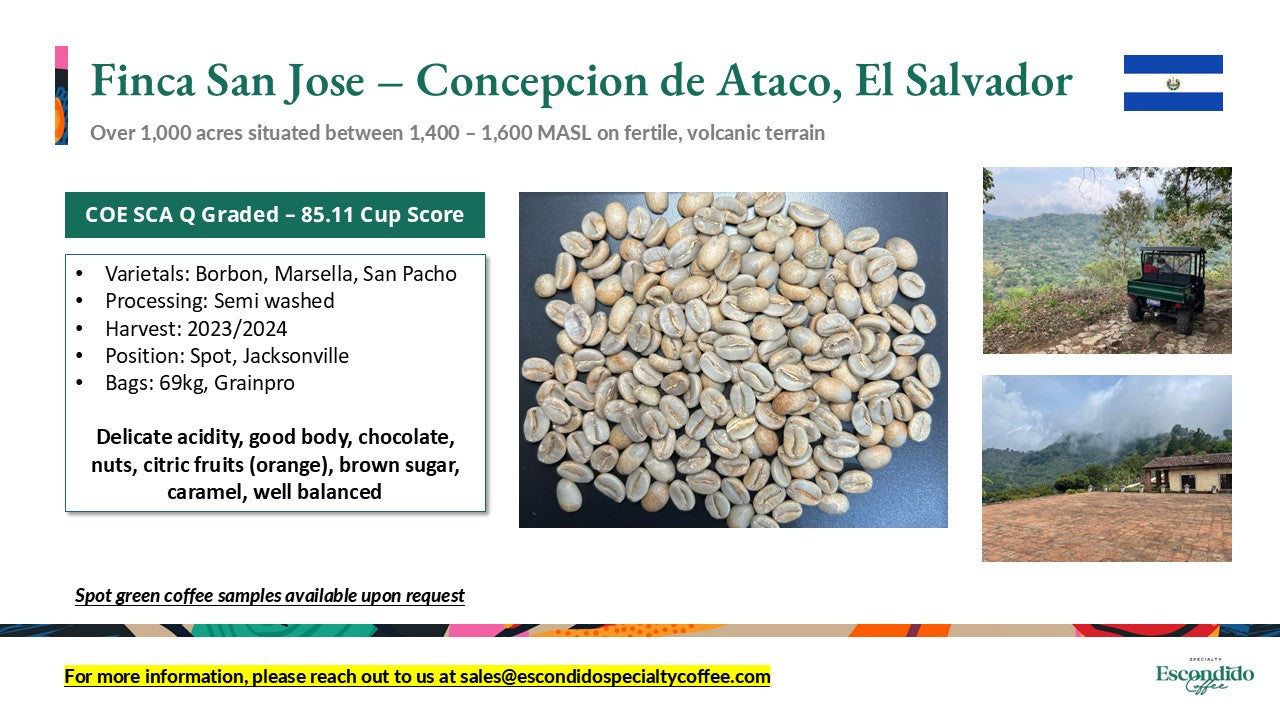 Green Coffee - Finca San Jose, Ataco, El Salvador